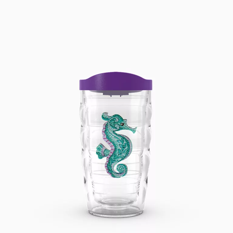 Purple Teal Seahorse