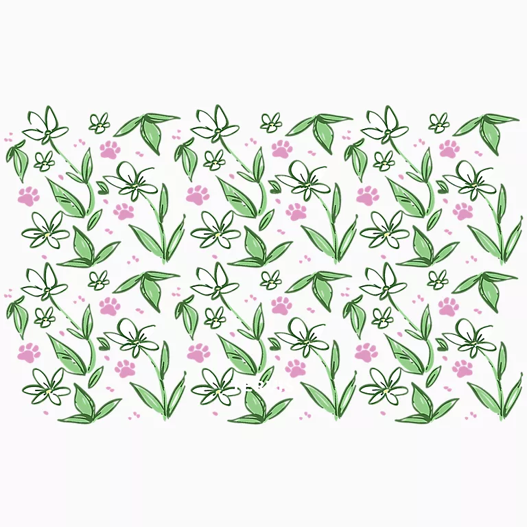 Alternative view of Paw Print Perennial Pattern