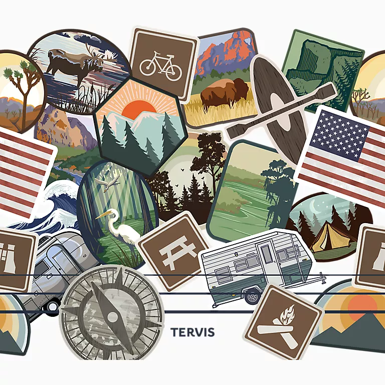 Alternative view of Camp Stickers