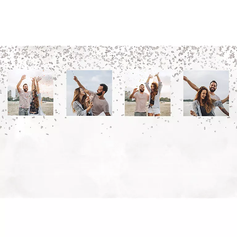 Alternative view of Silver Glitter - 4 Photo Custom Template