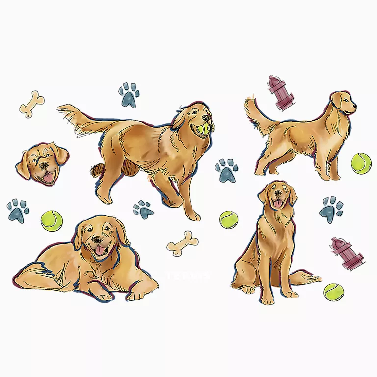 Alternative view of Dogs - Golden Retriever All Over