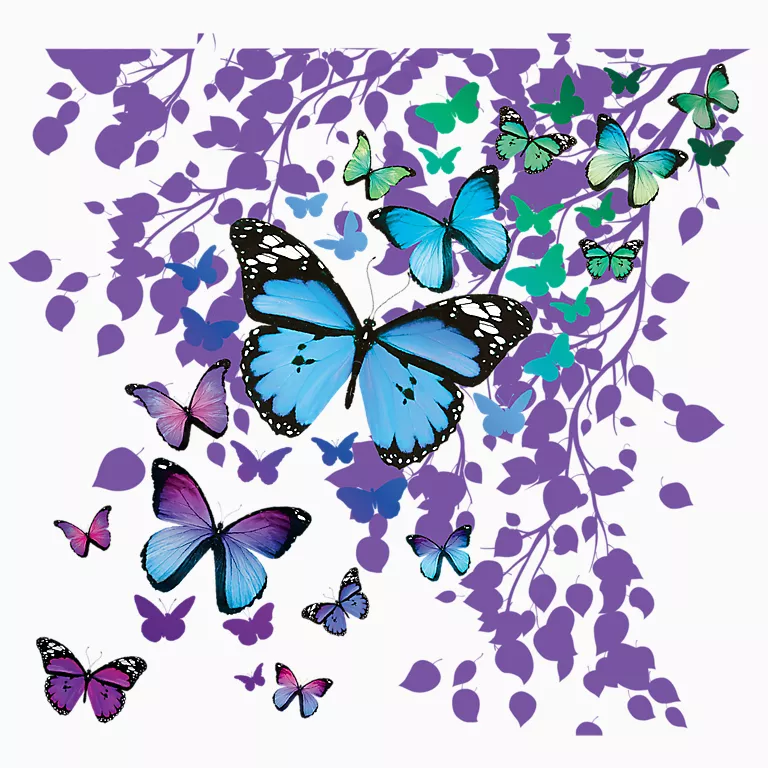 Alternative view of Blue Endless Butterfly