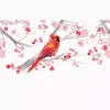 Cardinal and Berry Branches - Image 2