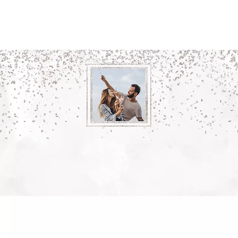 Alternative view of Silver Glitter - 1 Photo Custom Template