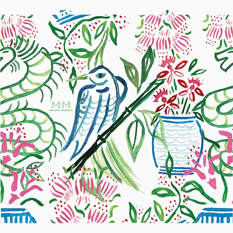 Alternative view of Mahjong & Magnolias® - Painted Bird