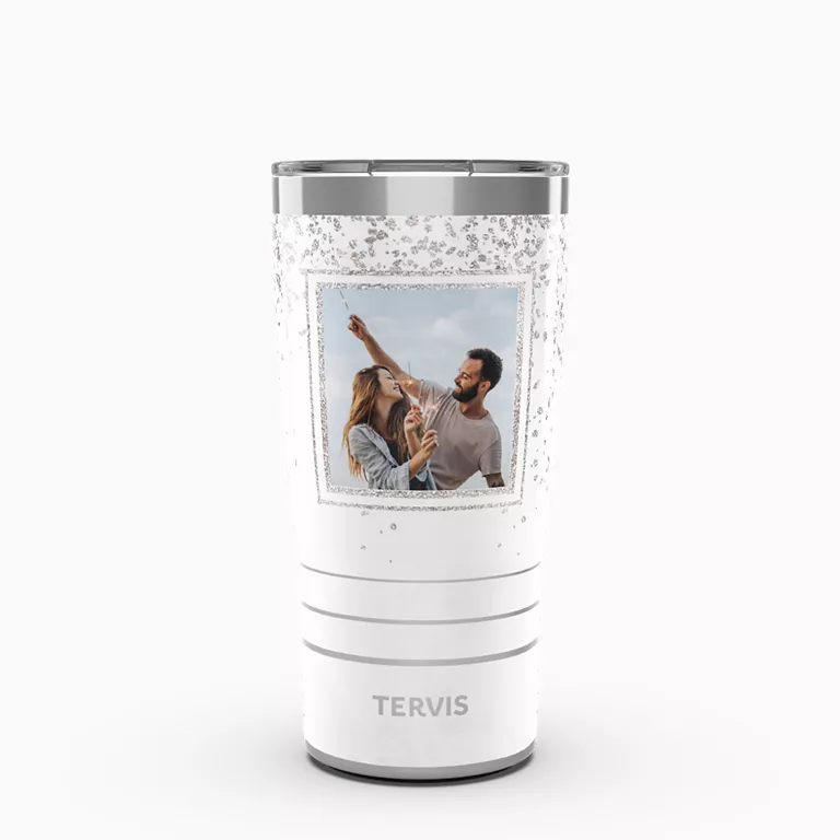 Silver Glitter - 1 Photo Custom Template